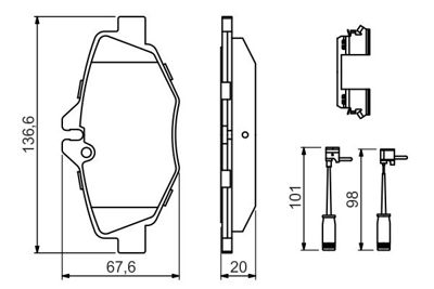 BOSCH 0 986 494 647 Fren Balatası Ön Mercedes E Serisi S211 E200 E220 E240 E270 E320 W211 E200 E220 Cıft Fıslı Gdb1542 A0044208720