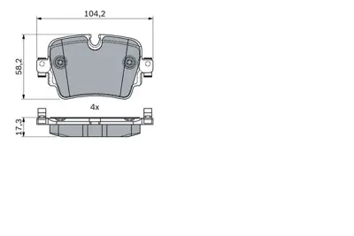 BOSCH 0 986 494 753 Fren Balatası F-Type Cabrıolet  F-Type Coupe F-Type 2.0 I4 Cabrıolet  F-Type 2.0 I4 Coupe  F-Type P3 T2R7945