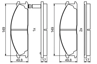 BOSCH 0 986 494 848 Dısk Balata D10602S700