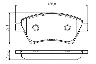 BOSCH 0 986 495 071 On Fren Balatası Megane Iı Scenıc Iı 1.4 / 1.5dcı / 1.6 / 1.9dcı / 2.0 Kangoo 1.9dcı 01> 7701209697