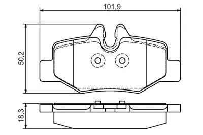 BOSCH 0 986 495 088 Arka Balata Mercedes Vito W639 03 06 10 Viano W639 03 06 10 0986tb2883 A0064204420