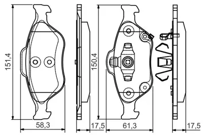 BOSCH 0 986 495 093 On Fren Balatası Yarıs 1.0vvtı 1.3vvtı 1.4d4d (06=>09=>11=> (0986tb3016) 4465YZZDS