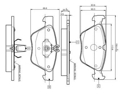 BOSCH 0 986 TB2 034 Fren Balatası On C208 97>02 A208 98>02 W210 97>02 W211 03>08 S211 03>09 A0044200720