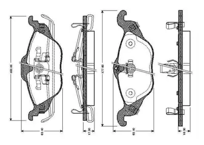 BOSCH 0 986 TB2 044 On Fren Balatası Astra G Zafıra A 98>10 93184519