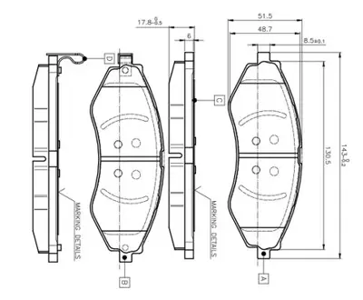 BOSCH 0 986 TB2 319 Ön Fren Balatası Lacettı 04> / Nubıra 00> 96405129