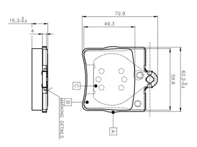 BOSCH 0 986 TB2 334 Fren Balatası Arka W202 95>00 S202 96>00 W203 00>07 Cl203 08>11 W210 95>00 R170 96>00 R171 04>11 A3420272037
