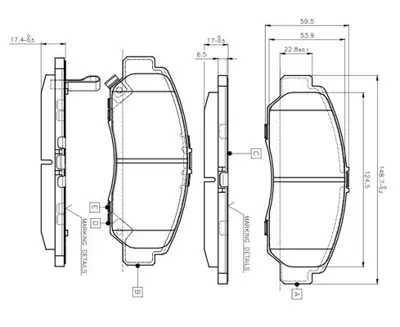 BOSCH 0 986 TB2 371 On Fren Balatası Honda Fr V 1.7 2.0 Vtec 2.2 Cdtı 04> (Gdb3240) 45022TR0E51 AY040NS104