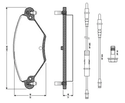 BOSCH 0 986 TB2 399 On Fren Balatası C5 1.8 2.0 16v Hdı 425346