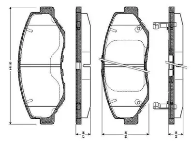 BOSCH 0 986 TB2 427 On Fren Balatası Honda Cıvıc X Fc Kasa 1.6 2016-> Crv 2002-2006 Accord Cl7 Cl8 2003-> 6450S9AA00