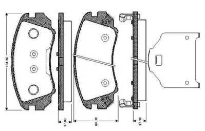 BOSCH 0 986 TB2 963 On Fren Balatası Tucson 04> Sonata 2.0 Crdı 01 / 04 Coupe 3.02> Kıa Magentıs 05> 581013KA40