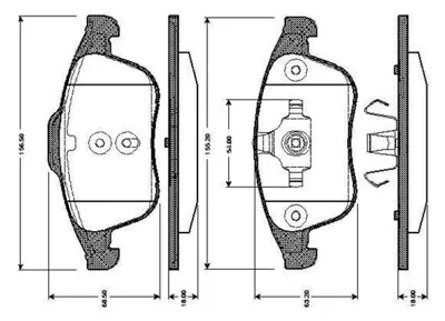 BOSCH 0 986 TB3 065 On Fren Balatası Laguna Iıı 07> 410602933R