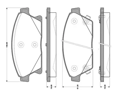 BOSCH 0 986 TB3 103 On Fren Balatası Astra J 1.6 1.6t 1.7cdtı 2.0cdtı 09> Chevrolet Cruze 1.6 1.8 2.0cdı 09> 13301234