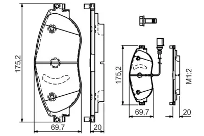 BOSCH 0 986 TB3 175 On Fren Balatası Passat (362); Passat Varıant (365) 1.4 Tsı.1.6 Tdı.1.8 Tsı.2.0 Tsı.2.0 Tdı.3.6 Fsı 7N0698151D