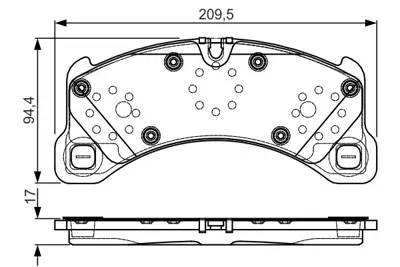 BOSCH 0 986 TB3 217 Fren Balatası On Touareg 7l 02> Touareg 7p 10> / Cayenne 10> Panamera 09> 7P5698151 95835193930