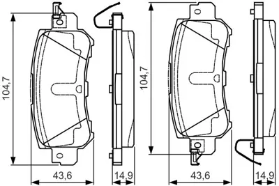 BOSCH 0 986 TB3 223 Arka Fren Balatası Mazda Cx 5 11> K0Y12648ZC