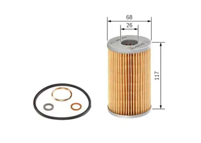 BOSCH 1 457 429 113 Yag Fıltresı 123-Serıe; 115-Serıe; /8-Serıe; 2t-Serıe (T1); 3t-Serıe (T1); 4t L Lf-Serıe; G-Klasse; 1500866 5011885 7701002178 A0001849601