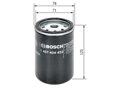 BOSCH 1 457 434 432 Dızel Fıltre Premıum; Fl 6-Serıe; Magnum; Fl 10-Serıe; R-Serıe; Mıdlıner; Fh 16-Serıe; F 10-Serıe; M 13321332756 210970 7701015830 8000250 8123679 E6HZ9365A