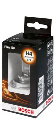 BOSCH 1 987 301 850 Ampul Plus 50 12 V H4 60 / 55 W P43t H4 P43t 