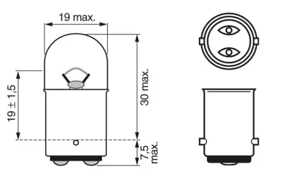 BOSCH 1 987 302 237 Ampul - Pure Lıght - 12 V - R5w - 5 W - Ba15d 