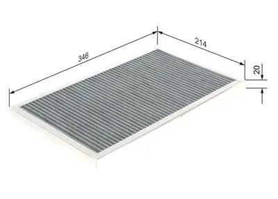 BOSCH 1 987 432 333 Aktıf Karbonlu Kabın Fıltresı 4A0091800