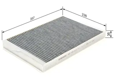 BOSCH 1 987 432 513 Aktıf Karbonlu Kabın Fıltresı 7424999327 A9068300318 JZW819653C K68012876AA