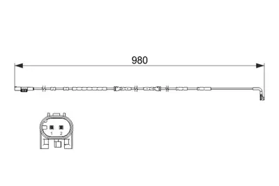 BOSCH 1 987 473 502 Dısk Balata Ikaz Kablosu Z 4 Sdrıve 23 I 04.2009 - 08.2011; Z 4 Sdrıve 35 I 04.2009 - ; Z 4 Sdrıve 3 34356789444