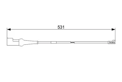 BOSCH 1 987 473 551 Arka Fren Dısk Balata Ikaz Kablosu (415mm) Transıt V363 14 /> Arka Tek Teker A.Ceker 1829401