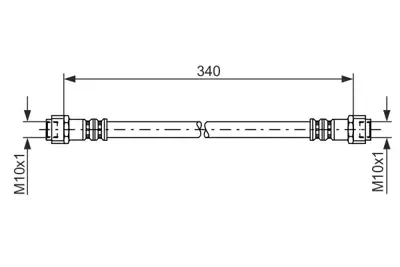 BOSCH 1 987 476 118 Fren Hortumu; Arka 34000 Mm A 140 10.1997 - 08.2004; A 170 Cdı 03.2001 - 08.2004; A 160 10.1997 - A1684280235