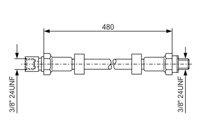 BOSCH 1 987 476 145 Fren Hortumu 48000 Mm 4 (F4/F6) 1.1 10.1976 - 12.1993; Rodeo 4 10.1970 - 08.1981; 4 (F4/F6) 0.8 10 7701582523