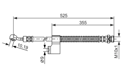BOSCH 1 987 476 189 Fren Hortumu Sag; On 52500 Mm Matrıx 1.6ı 08.2001 - 04.2010; Matrıx 1.5 Crdı 07.2001 - 01.2006; Ma 5873217000
