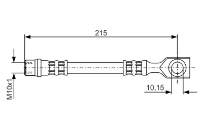 BOSCH 1 987 476 201 Fren Hortumu; Arka 21500 Mm Astra 1.7 Dtı Caravan 09.2000 - 06.2004; Astra 1.7 Dtı 09.2000 - 01.20 90498331