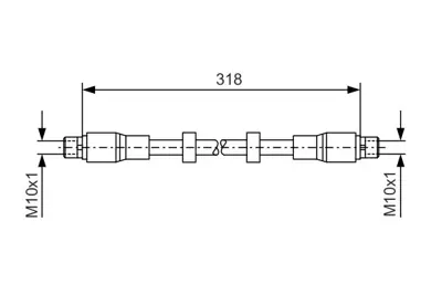 BOSCH 1 987 476 247 Fren Hortumu; Ön. 318.00 Mm 4F0611707B