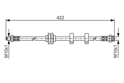 BOSCH 1 987 476 346 Fren Hortumu; On 42200 Mm 147 1.9 Jtd 11.2000 - 03.2005; 147 1.6 Ts 16v Eco 11.2000 - 12.2010; 147 46474539