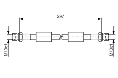 BOSCH 1 987 476 380 Fren Hortumu; On 29700 Mm Kã„fer 1303 1.6 Cabrıolet 08.1972 - 12.1979; Kã„fer 1303 1.3 08.1972 - 07. 281611775B GBH616