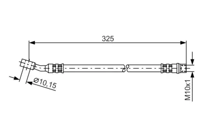 BOSCH 1 987 476 394 Fren Hortumu; On 32500 Mm Merıva 1.7 Cdtı 09.2003 - 09.2009; Merıva 1.6 I 16 V Twınport 03.2003 - 562164