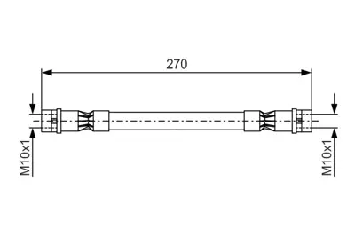 BOSCH 1 987 476 404 Fren Hortumu 27000 Mm 100 2.3 12.1990 - 07.1994; 100 2.3 Quattro 12.1990 - 07.1994; A6 2.6 06.1994 4A0611707