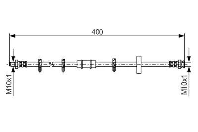BOSCH 1 987 476 413 Fren Hortumu; On 41000 Mm Uno 1.0 I.E 01.1996 - 12.2002; Uno 45 Dav-15 09.1989 - 03.1994; Uno 45 0 7569161
