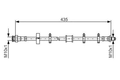 BOSCH 1 987 476 445 Fren Hortumu; On 43500 Mm Uno 1.7 D 01.1998 - 12.2003; Uno 70 I.E. 09.1989 - 09.1992; Uno 1.7 D 01 7577467