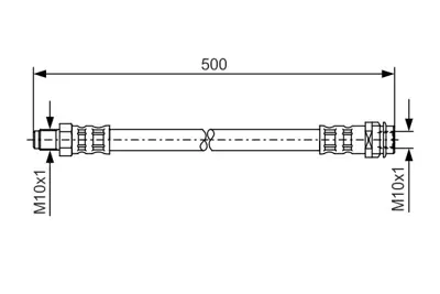 BOSCH 1 987 476 453 Fren Hortumu; On 50000 Mm A 180 Cdı 09.2004 - 04.2012; A 150 09.2004 - 04.2009; B 180 Cdı 04.2005 A1694280035
