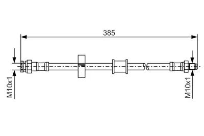 BOSCH 1 987 476 459 Fren Hortumu; On 38500 Mm Uno 1.1 01.1998 - 12.2003; Uno 70 I.E. 09.1989 - 03.1994; Uno 1.4 Dav-15 7569160