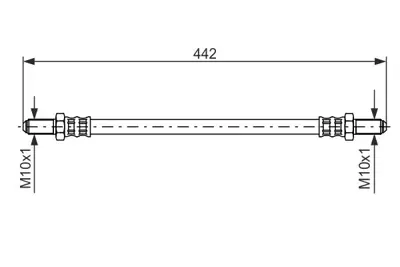 BOSCH 1 987 476 469 Fren Hortumu 44200 Mm 75 1.8 I.E. 09.1988 - 02.1992; 75 1.8 I.E. 08.1989 - 02.1992; 75 1.6 I.E. 08 GBH413