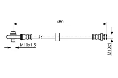 BOSCH 1 987 476 648 Fren Hortumu On Vw Audı A3 1.6; A3 1.8; A3 1.8 T; A3 1.9 Tdı; Bora 1.4; Bora 1.4 Variant; Bora 1.6; 1J0611701 1J0611701N