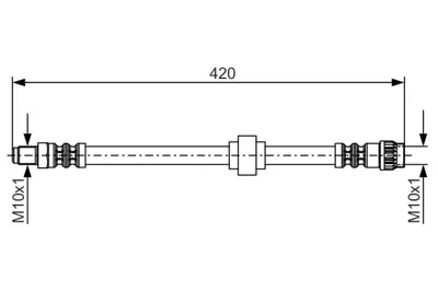 BOSCH 1 987 476 704 Fren Hortumu; On 42000 Mm Scenıc 1.9 Dcı 09.2000 - 04.2003; Megane 1.6ı 01.1996 - 02.1999; Scenıc 7700840390