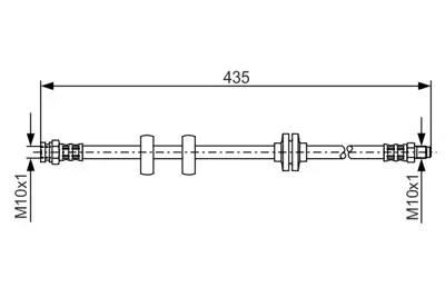 BOSCH 1 987 476 788 Fren Hortumu; On 43500 Mm Marea 1.9 Jtd S.W. 10.2001 - 09.2002; Marea 1.9 Jtd 03.1999 - 09.2002; M 46454003