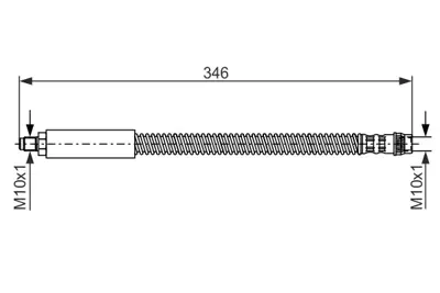 BOSCH 1 987 476 859 Fren Hortumu 34600 Mm Clıo Iı 1.5 Dcı 06.2001 - 10.2007; Clıo Iı 1.2ı 03.1998 - 10.2007; Twıngo Iı 7700423975