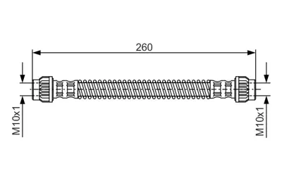 BOSCH 1 987 476 869 Fren Hortumu; Arka 26000 Mm C5 2.0 Hdı 03.2001 - 09.2004; C5 1.6 Hdı 10.2004 - 03.2008; C5 2.0ı 10 480698