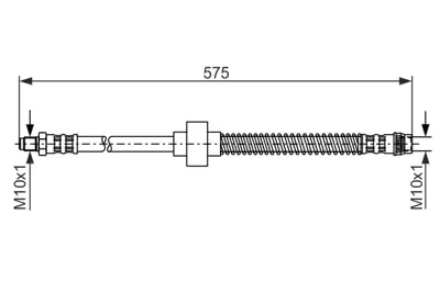 BOSCH 1 987 476 870 Fren Hortumu; On 525 Mm C5 2.0 Hdı 03.2001 - 09.2004; C5 1.6 Hdı 10.2004 - 03.2008; C5 2.0ı 10.2004 480697