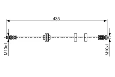 BOSCH 1 987 476 878 Fren Hortumu; On 43500 Mm Stılo 1.9 Jtd 8v 10.2001 - 12.2003; Bravo 1.9 Multıjet 03.2007 - 12.2009 46784455