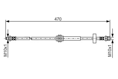 BOSCH 1 987 476 885 Fren Hortumu; Arka 45500 Mm Focus 1.6ı 08.1998 - 05.2005; Focus 1.8 Tddı 01.1999 - 05.2005; Focus 98AG2282DC