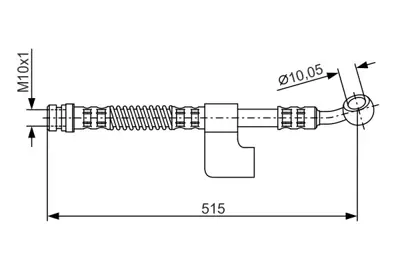BOSCH 1 987 476 899 Fren Hortumu Sag; On 51500 Mm Accent 1.3ı Hatchback 07.1994 - 07.1999; Accent 1.3ı 07.1994 - 07.19 5873222100
